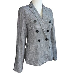 Shinestar Gray Double-Breasted Lined Blazer Jacket
